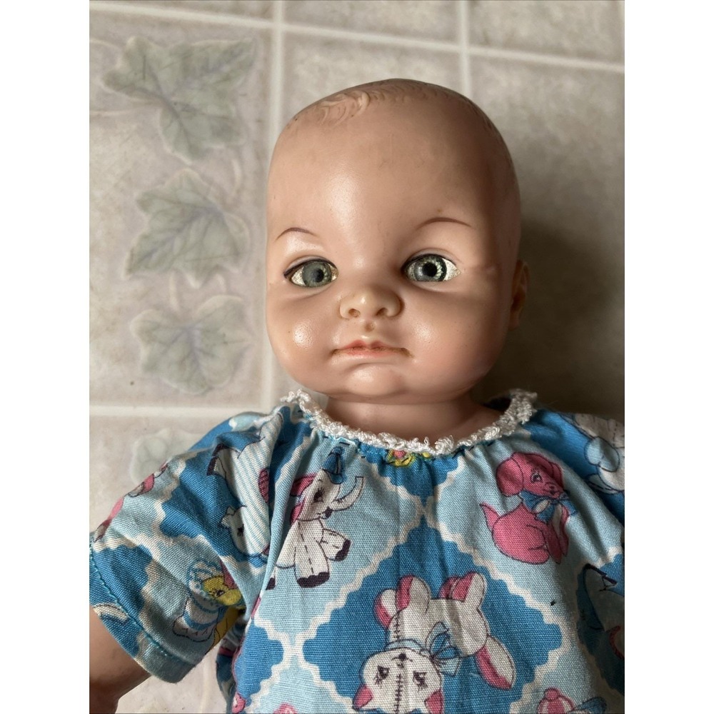 Vintage Cameo 15" Baby Doll Hard Plastic Body and Limbs Gray Eyes - Picture 2 of 5